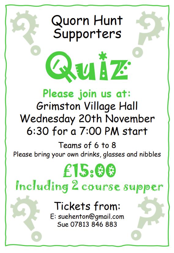 QHSA Quiz Grimston